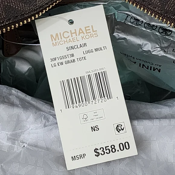 Michael Kors Sinclair Logo Large Brown Tote - Picture 7 of 8